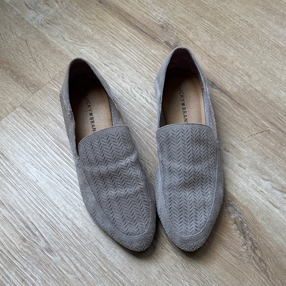 Lucky Brand Gray Slip-On Loafers